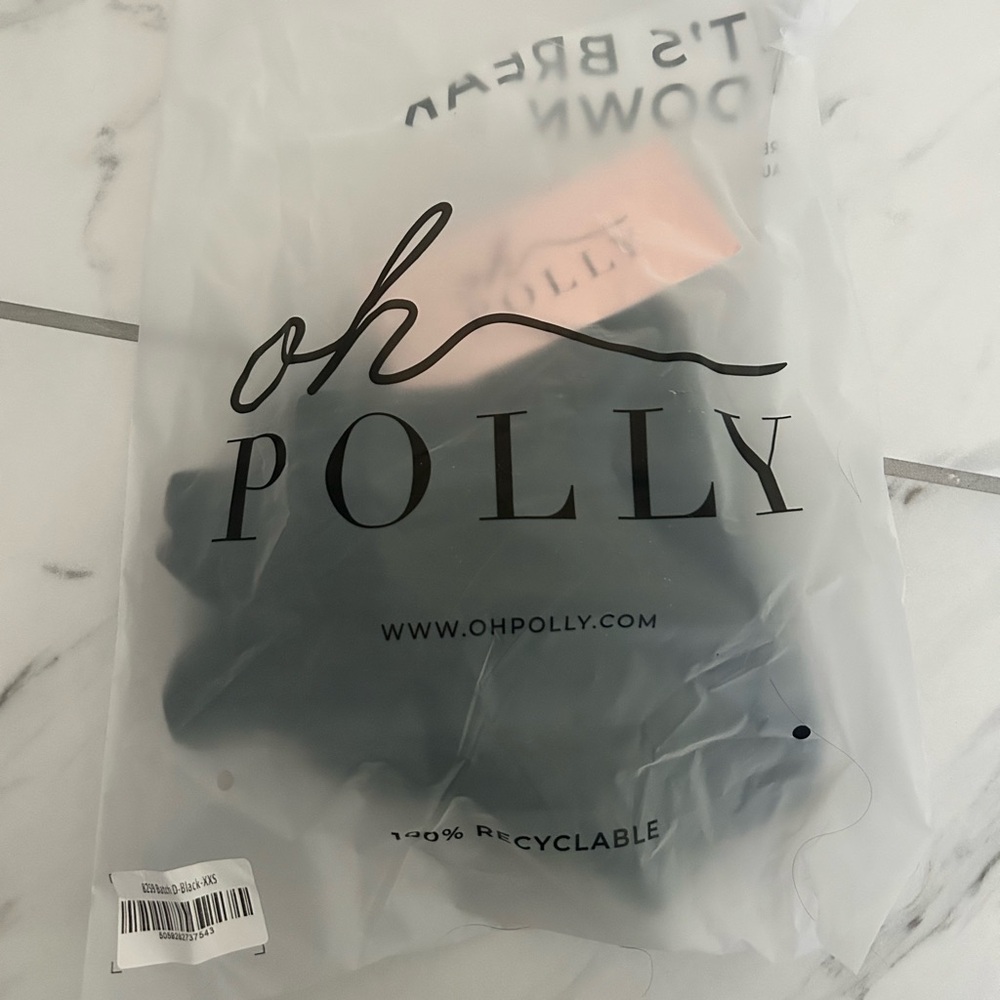 Oh Polly High-Neck Open-Back Mini Dress in Black - Picture 3 of 3